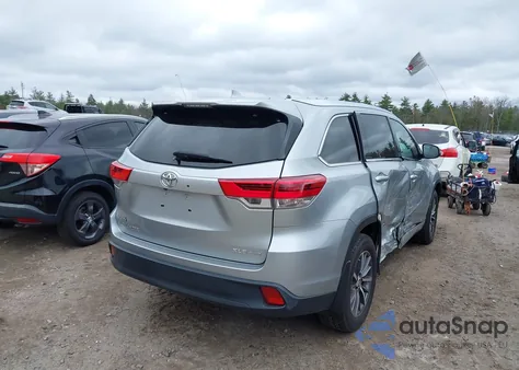 2018 Toyota Highlander Xle z USA, uszkodzony, nr VIN 5TDJZRFH5JS559571